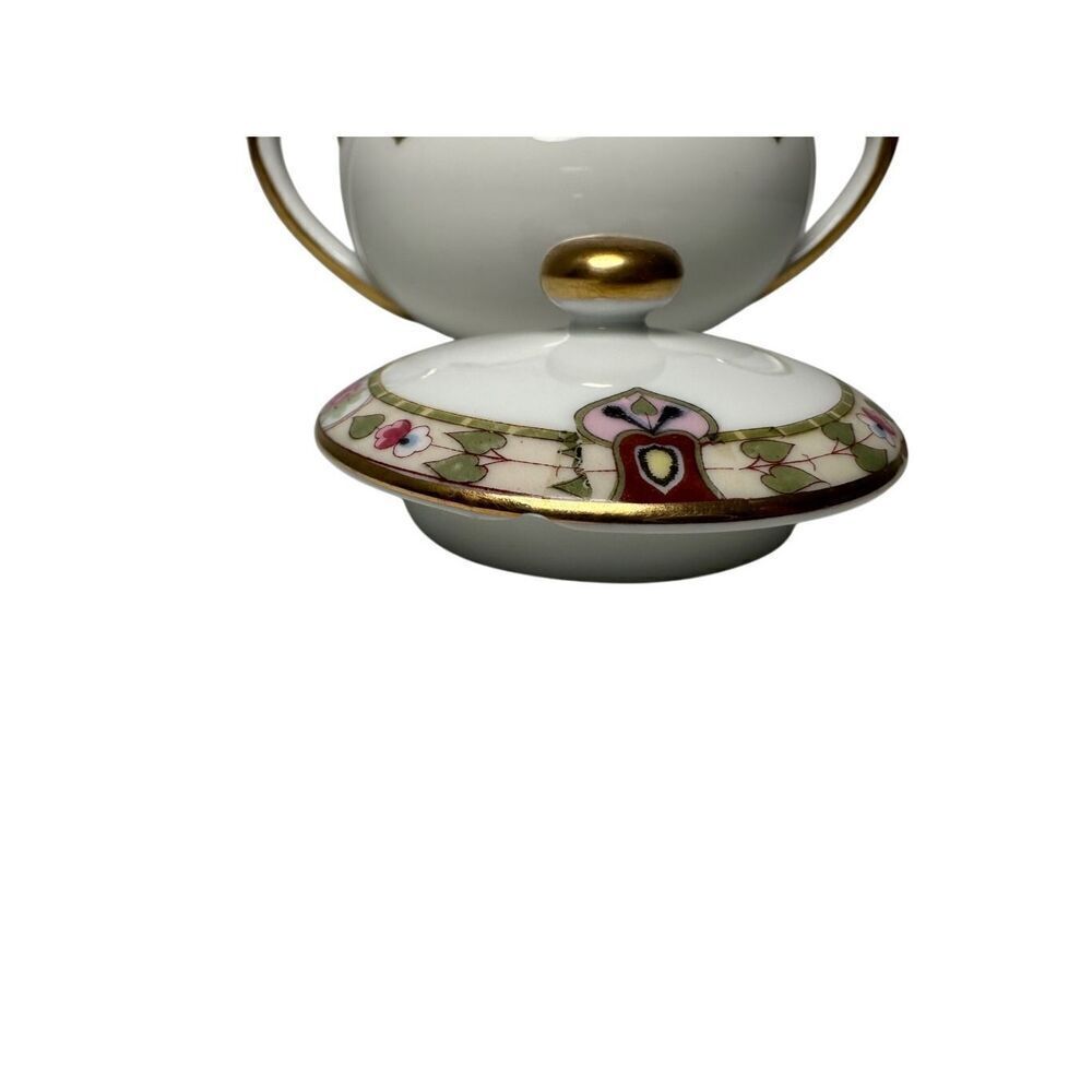 Noritake Vtg Japan 13674 pattern Regina sugar bowl with lid  #M-1829 - Picture 5 of 9